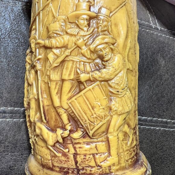 50’s German Johann Gunter Walldurn Baden Carved Candle 3D Musketeers Drummer - Picture 14 of 16